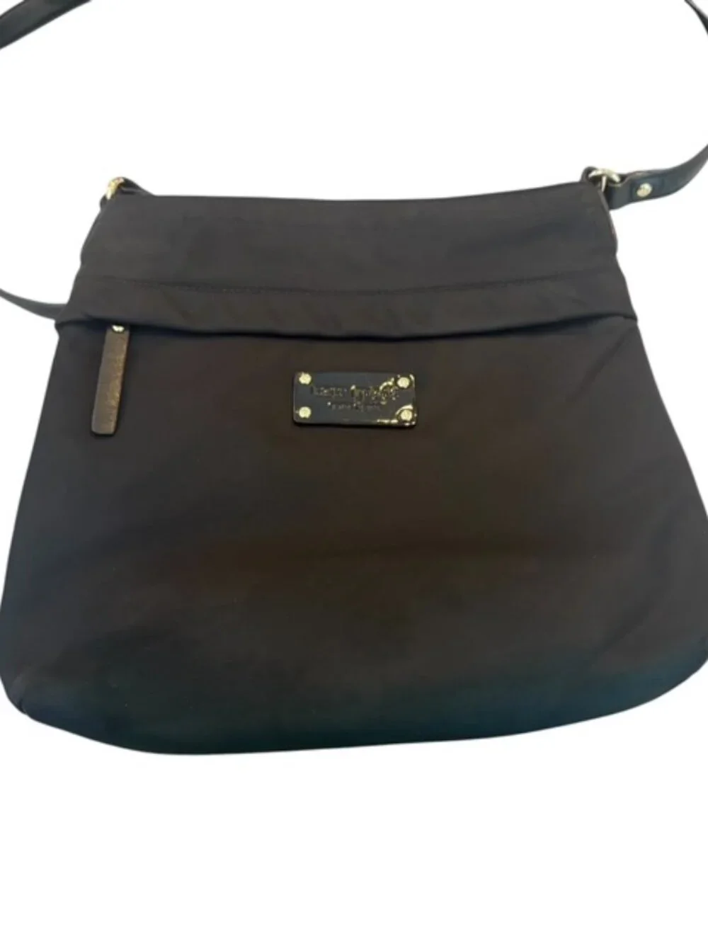 Kate Spade Women’s Crossbody Bag Black Medium Nylon Gold Hardware Lightweight
